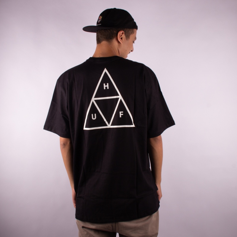 Camiseta Huf Essentials TT Large Preto